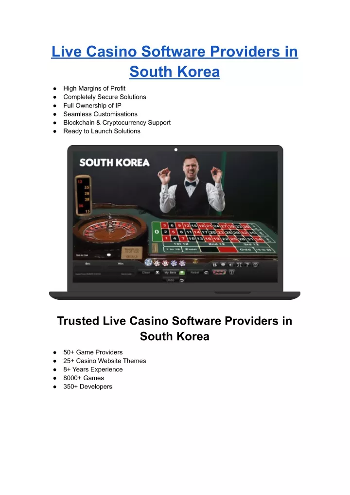 live casino software providers in south korea