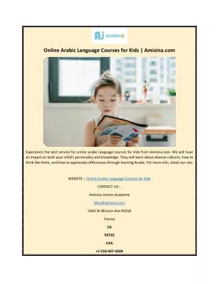 Online Arabic Language Courses for Kids
