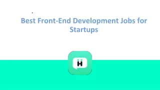 best front end development jobs for startups