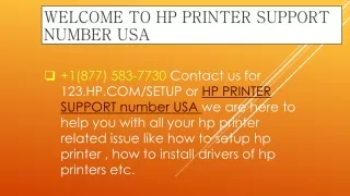 HP PRINTER SUPPORT NUMBER USA