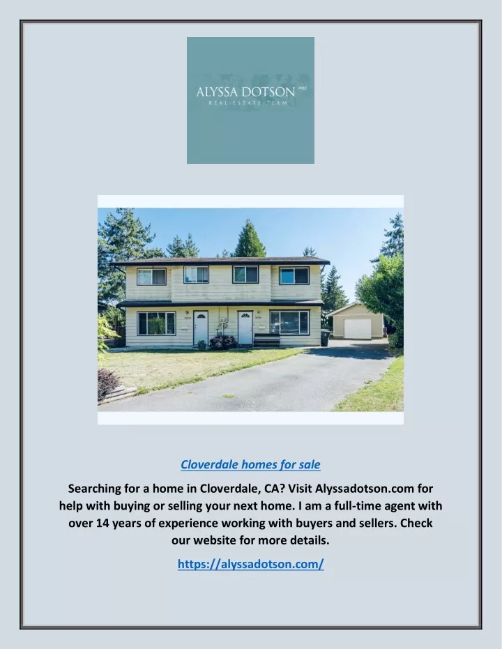cloverdale homes for sale