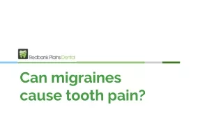 Can migraines cause tooth pain - Redbank Plains Dental