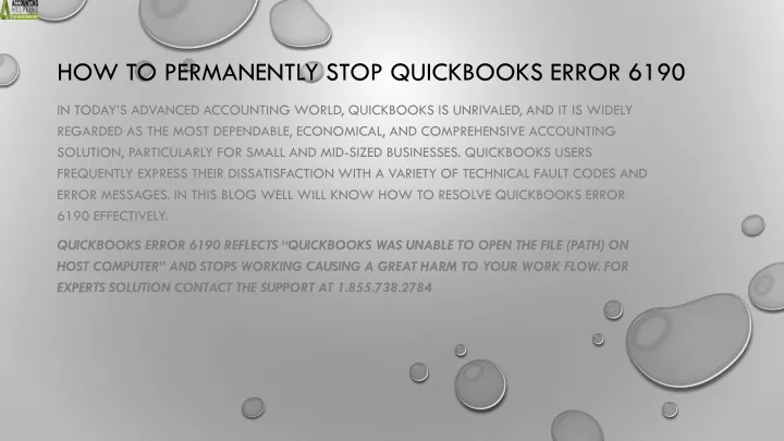 how to permanently stop quickbooks error 6190