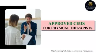 Approved CEUs for physical therapists
