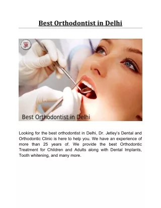 Best Orthodontist in Delhi