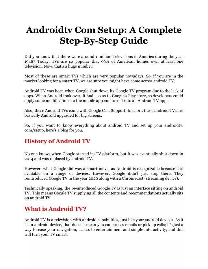 androidtv com setup a complete step by step guide