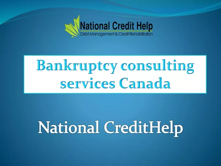 bankruptcy consulting services canada