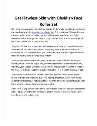 Obsidian Face Roller Set