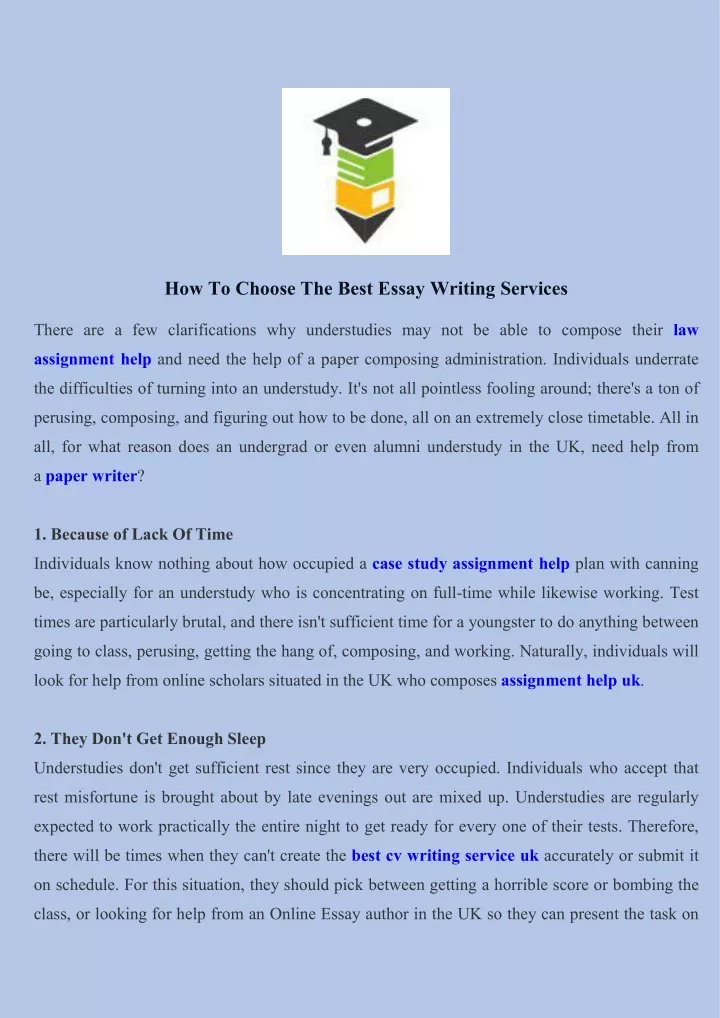 how to choose the best essay writing services