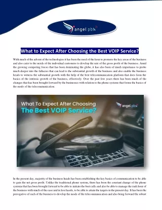 what to expect after choosing the best voip