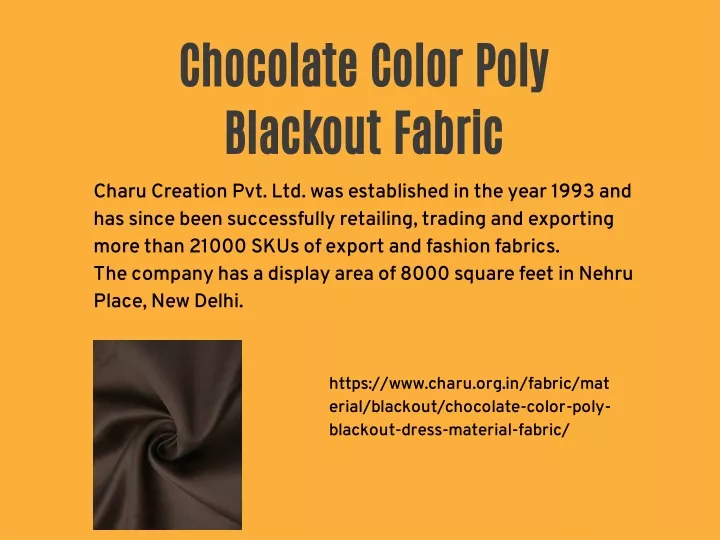 chocolate color poly blackout fabric