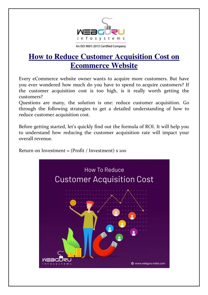 how to reduce customer acquisition cost