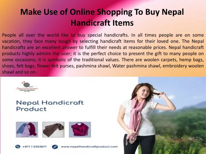 make use of online shopping to buy nepal