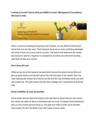 Looking to Invest_ Here’s what you NEED to know! _ Management Consultancy Services In India
