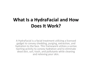 Hydrafacial for Men in Islamabad