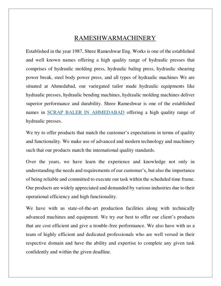 rameshwarmachinery