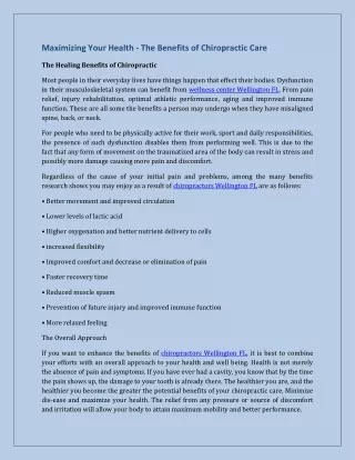 maximizing your health the benefits