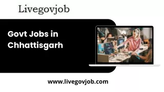 Govt Jobs in Chhattisgarh, India