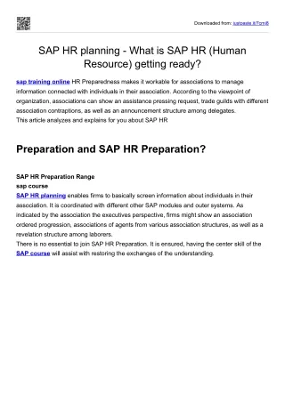 SAP HR planning - What is SAP HR (Human