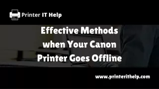 Effective Methods when Your Canon Printer Goes Offline