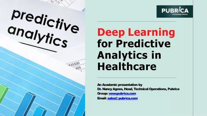 deep learning for predictive analytics