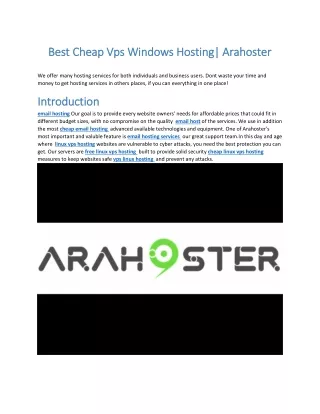 best cheap vps windows hosting arahoster best