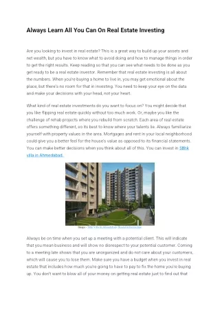 always learn all you can on real estate investing