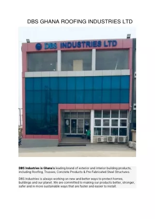 dbs ghana roofing industries ltd