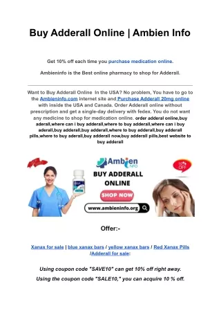 Buy Adderall Online _ Ambien Info