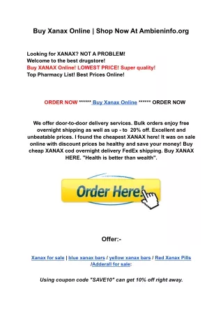 Buy Xanax Online _ Shop Now At Ambieninfo