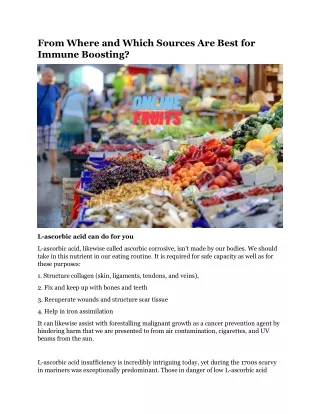 from where and which sources are best for immune