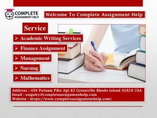 welcome to complete assignment help