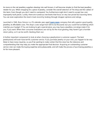 as more on the net jewellery suppliers develop