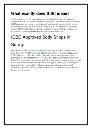 What exactly does ICBC mean?