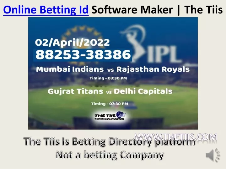 online betting id software maker the tiis