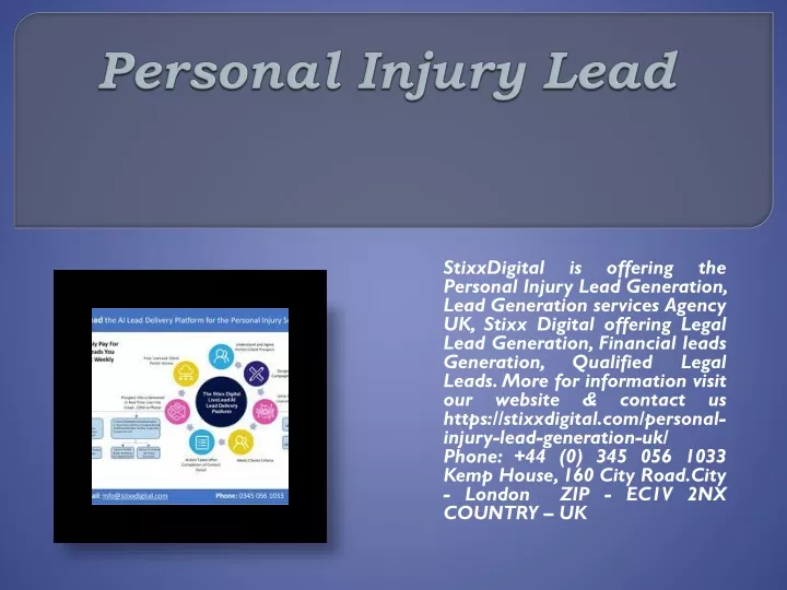 personal injury lead