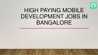 high paying mobile development jobs in bangalore