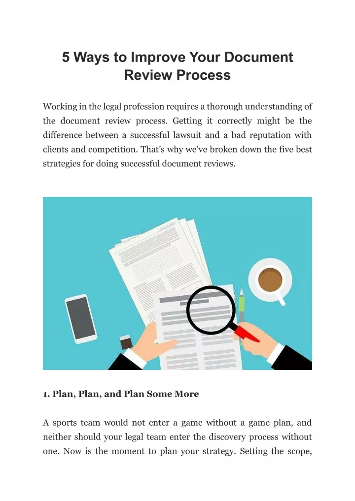 5 ways to improve your document review process