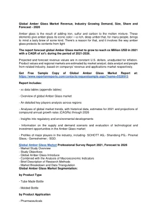 Global Amber Glass Market