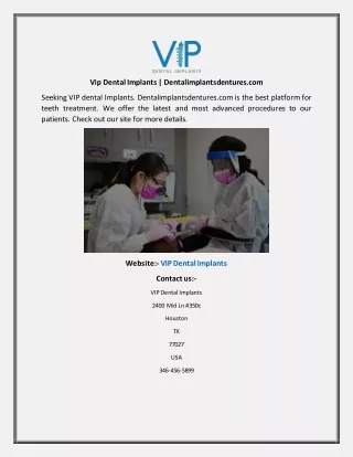 Vip Dental Implants  Dentalimplantsdentures