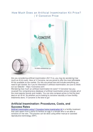 how much does an artificial insemination