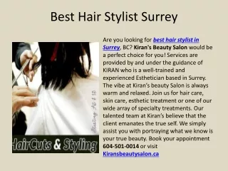 Best Hair Stylist Surrey