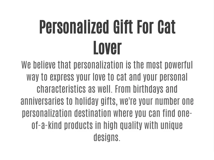 personalized gift for cat lover we believe that