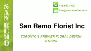 Professional Florist in Toronto