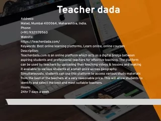 teacher dada