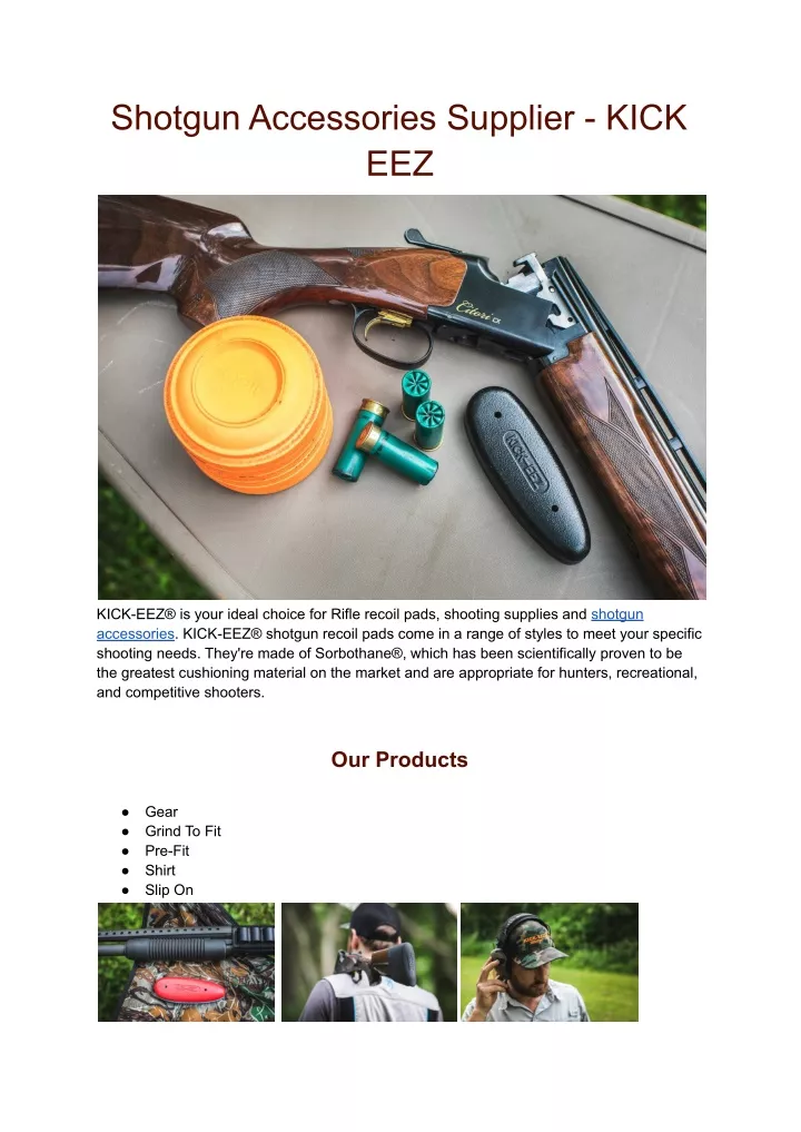 shotgun accessories supplier kick eez