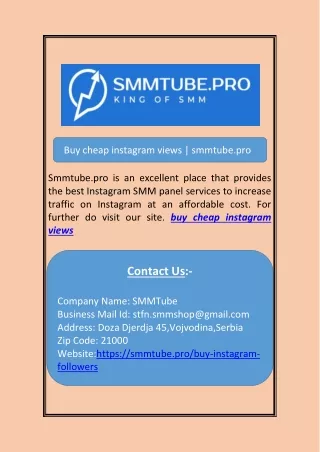 Buy cheap instagram views | smmtube.pro