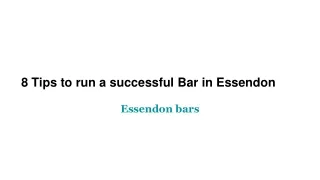 Essendon bars