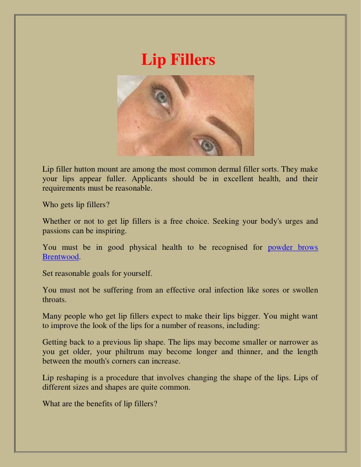 lip fillers