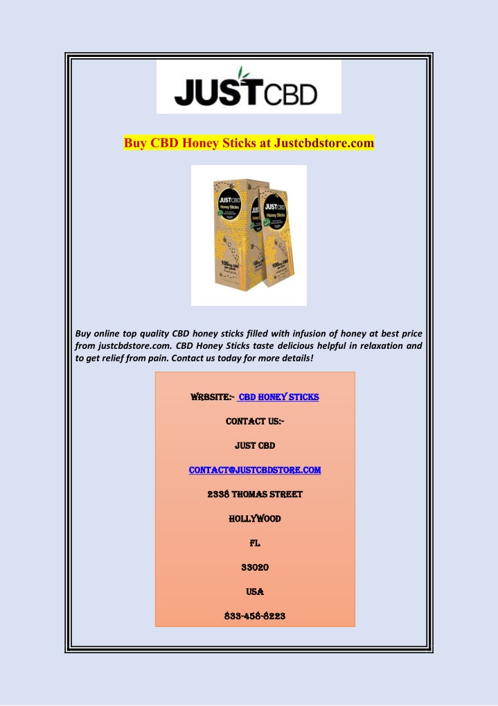 buy online top quality cbd honey sticks filled